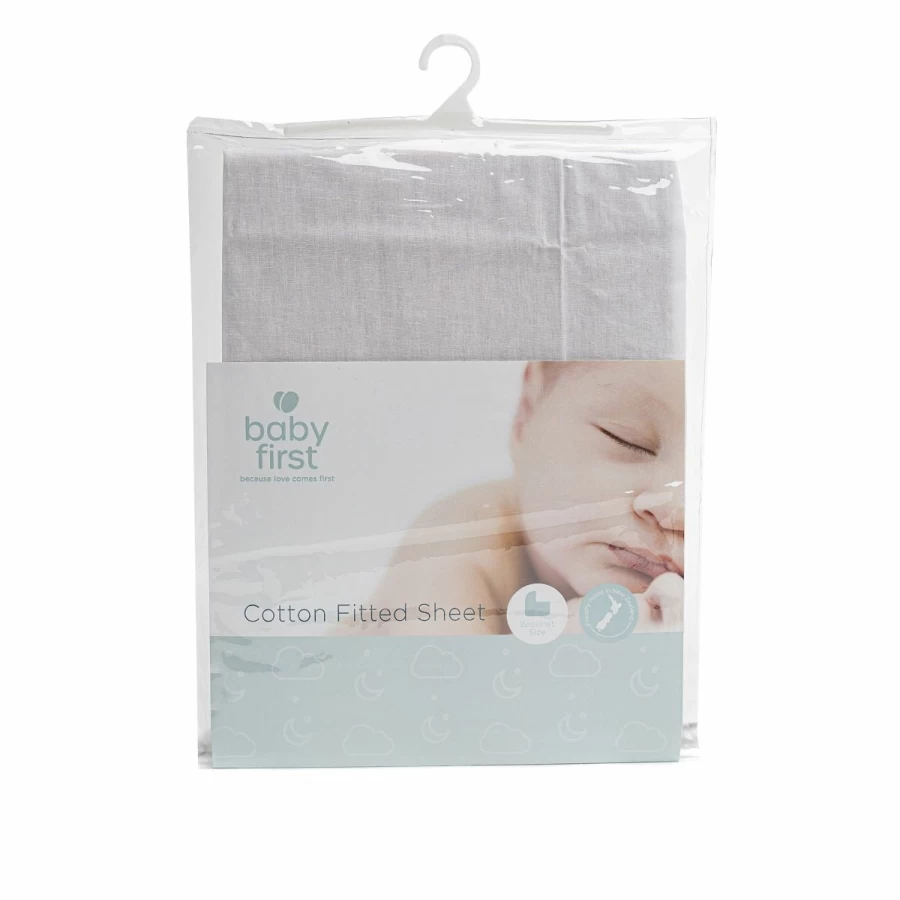 Wholesale Baby First 100% Cotton Bassinet Fitted Sheet White