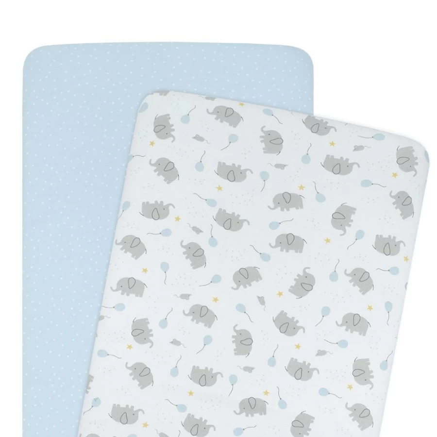 Wholesale Living Textiles Bassinet Fitted Sheets 2Pk Mason