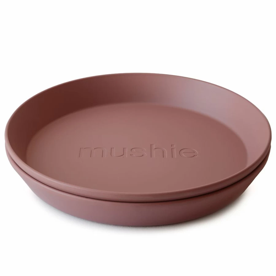 Clearance Mushie Round Dinnerware Plates 2Pk