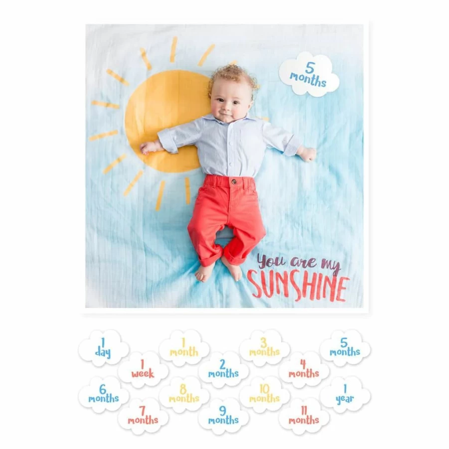 Best Lulujo Baby'S First Year Milestone Cards And Blanket Set