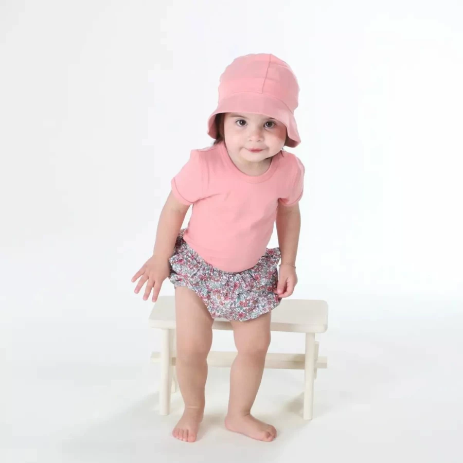 Clearance Little Bee Cotton Sunhat Tropical Paradise Pink