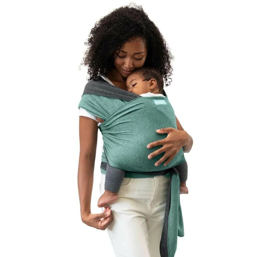 Online Moby Reversible Baby Wrap Jade/Grey