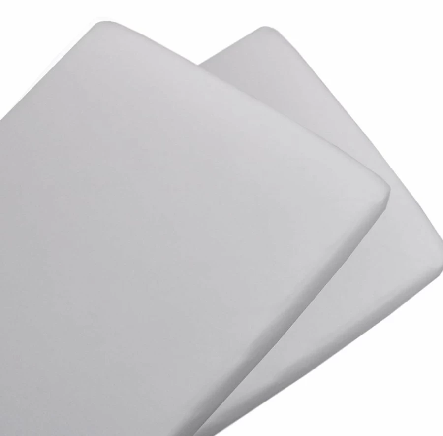 Hot Living Textiles Jersey Bassinet Fitted Sheet 2Pk White