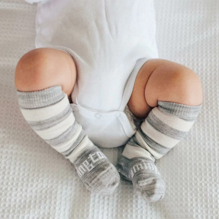 Clearance Lamington Baby Merino Wool Knee High Socks Pebble