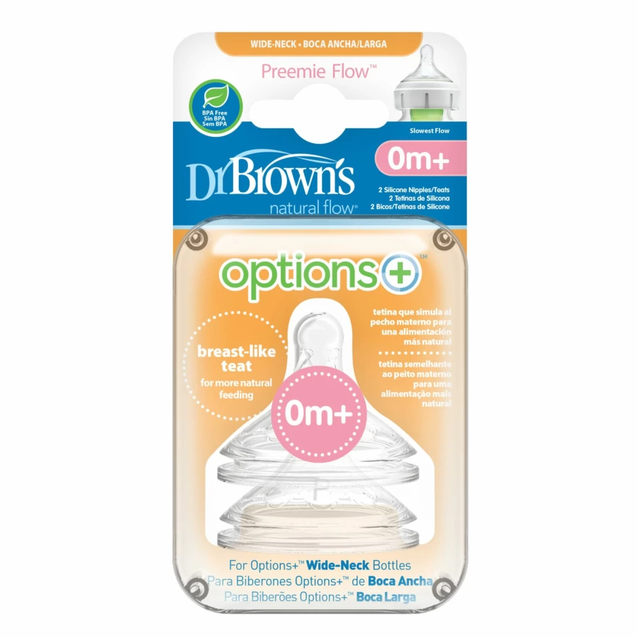 Best Dr Browns Wide Neck Premie Silicone Teat 2Pk (0M+)
