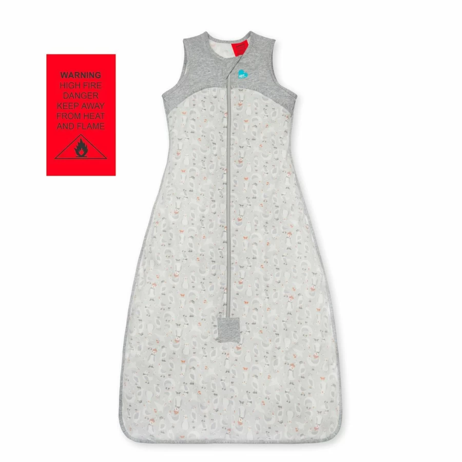 Hot Love To Dream Organic Sleep Bag 1.0 Tog Grey Doves