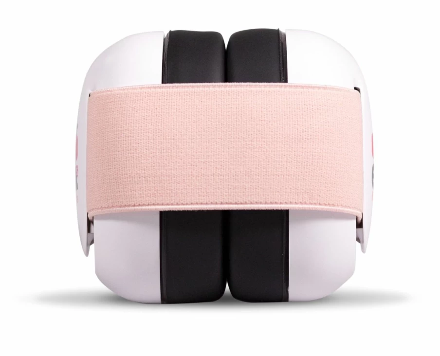 Clearance Ems For Kids Baby Earmuffs White With Coral Headband