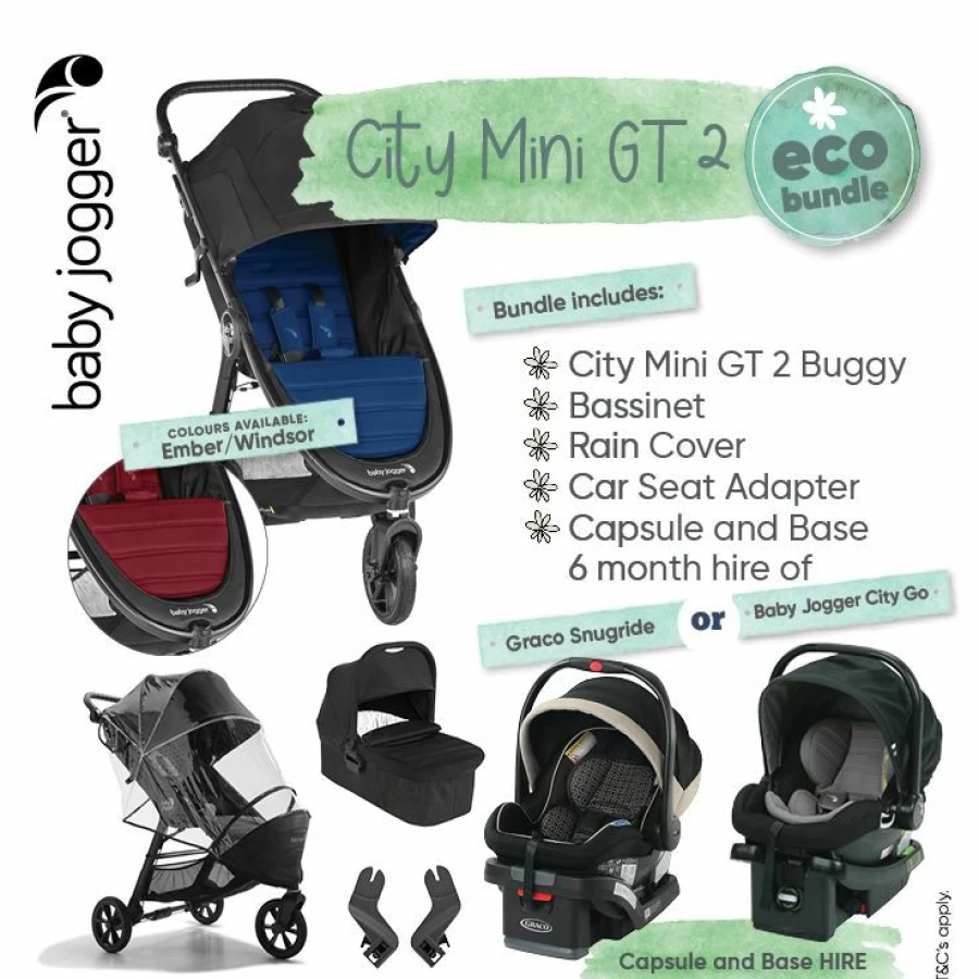 New Baby Jogger City Mini Gt 2 Eco Bundle Original Windsor