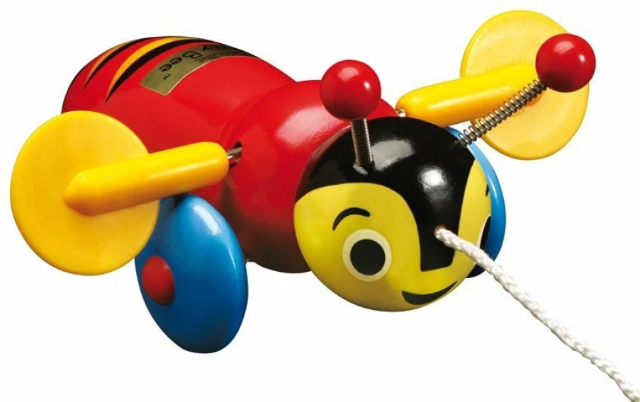 Clearance Buzzy Bee Classic Wooden Pull Along Toy