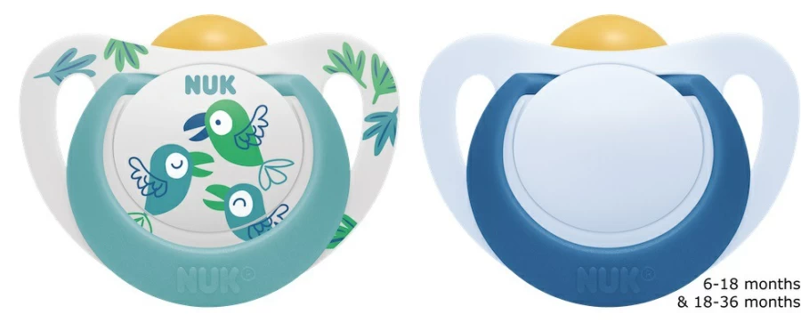 Clearance Nuk Star Latex Soother Size 2, 18-36Mths, 2Pk