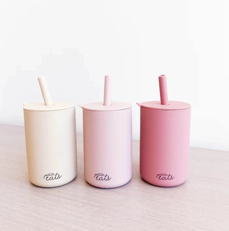 Hot Petite Eats Silicone Mini Smoothie Cup With Straw
