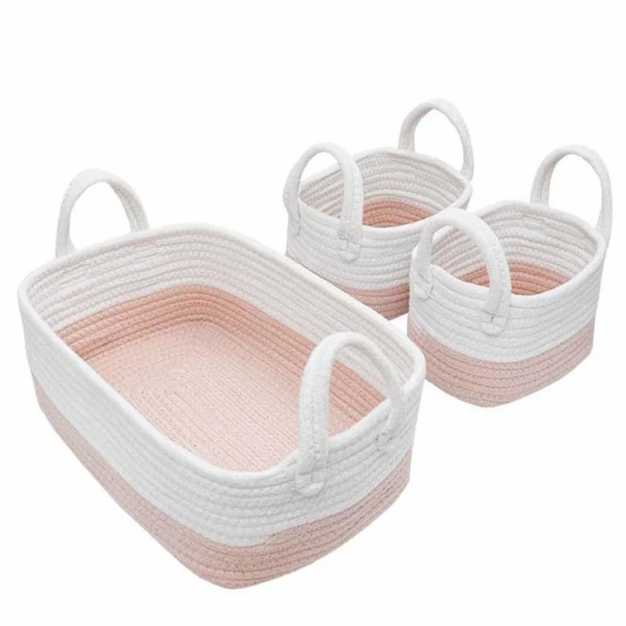 Online Living Textiles 3Pc Cotton Rope Storage Set