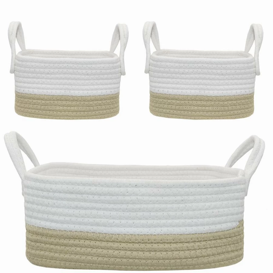 Online Living Textiles 3Pc Cotton Rope Storage Set