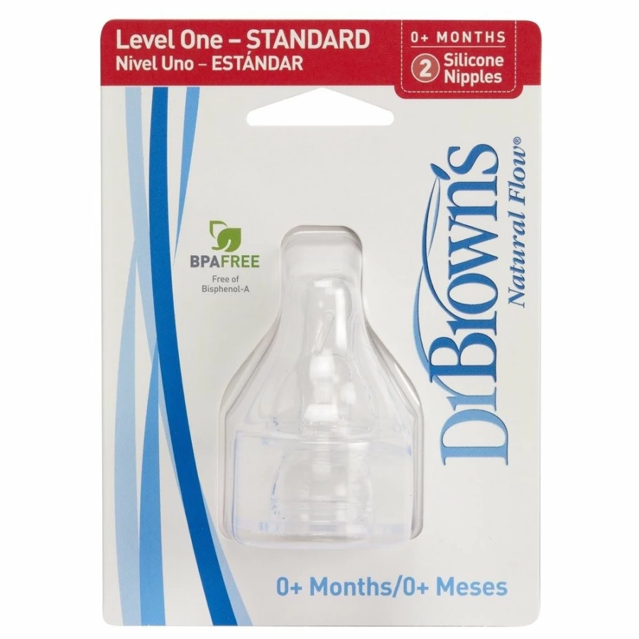Hot Dr Browns Narrow Neck Level 1 Teats 2Pk (Nb-3Mths)