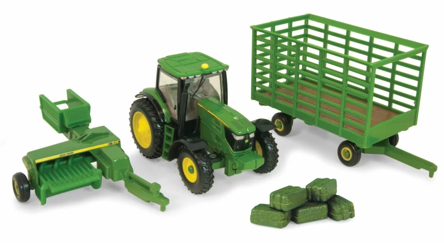 New John Deere Tractor With Square Bailer