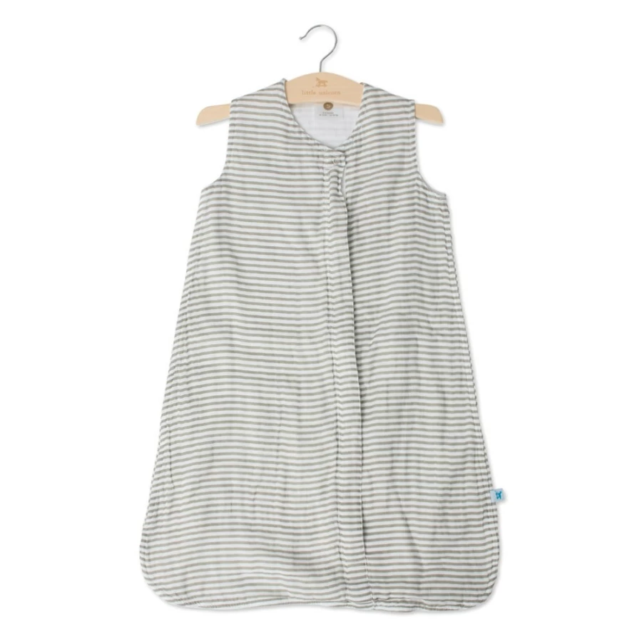 Wholesale Little Unicorn Cotton Muslin Sleeping Bag Grey Stripe