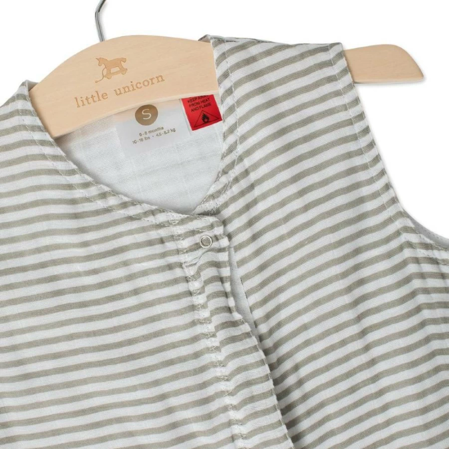 Wholesale Little Unicorn Cotton Muslin Sleeping Bag Grey Stripe