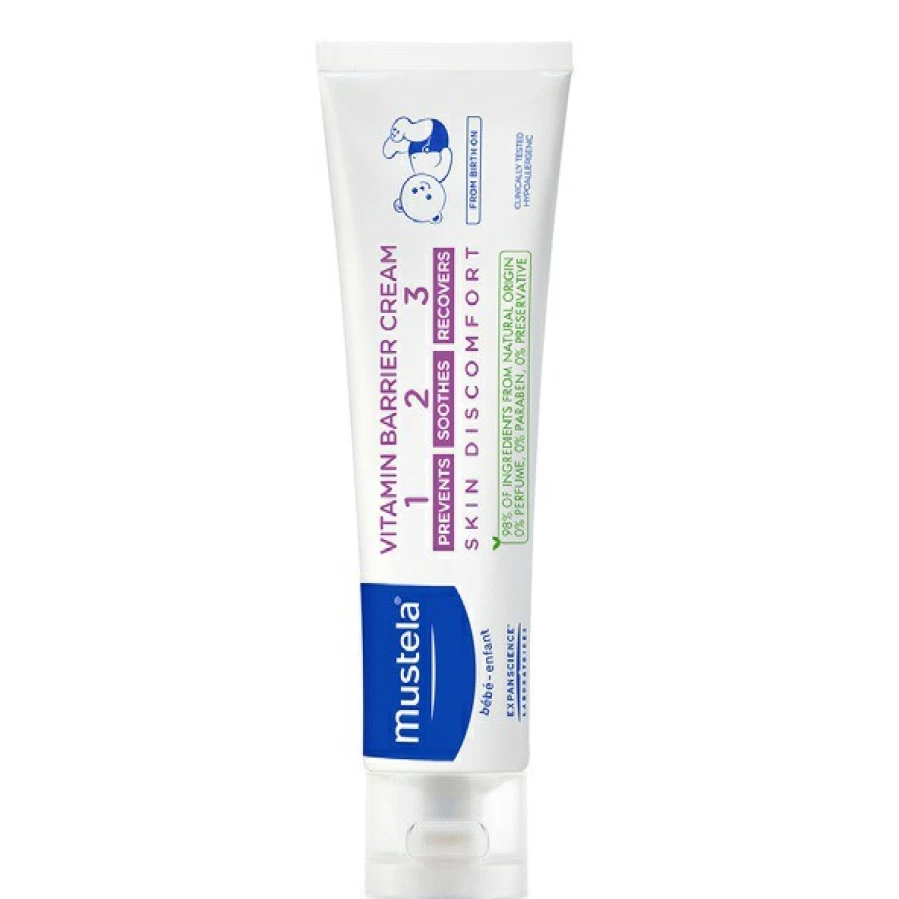 Hot Mustela Vitamin Barrier Cream Fragrance Free 50Ml
