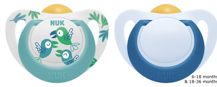 Hot Nuk Star Latex Soother Size 2, 6-18Mths, 2Pk