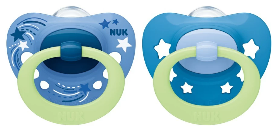Clearance Nuk Signature Night Soothers 2Pk 0-6Months