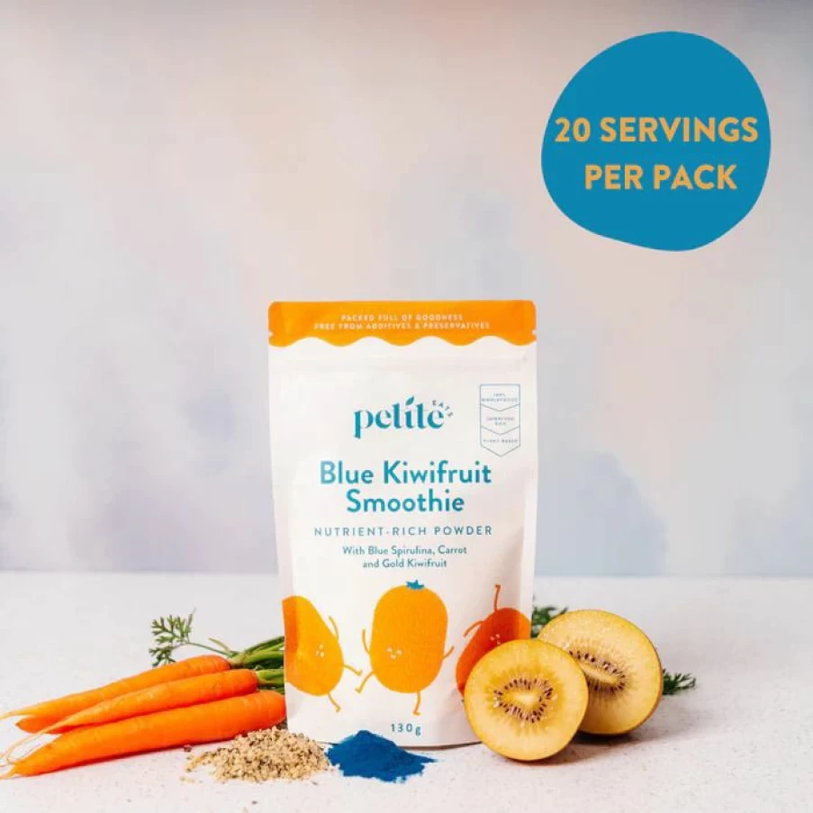 Hot Petite Eats Blue Kiwifruit Smoothie Mix 130G 20 Servings