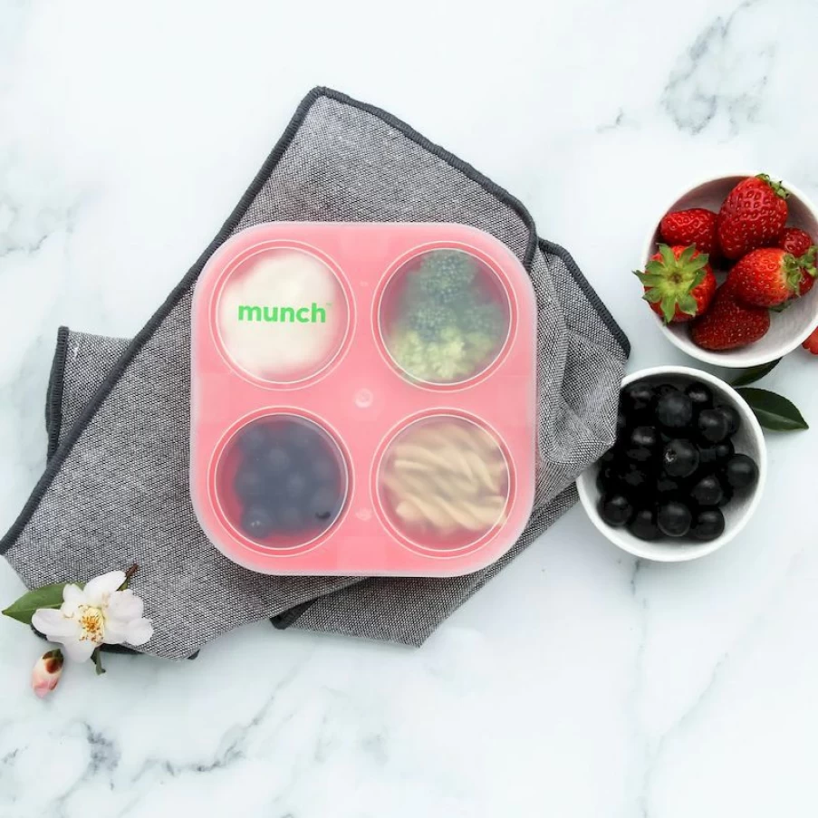 Wholesale Munch Silicone Food Tray 4 Compartment