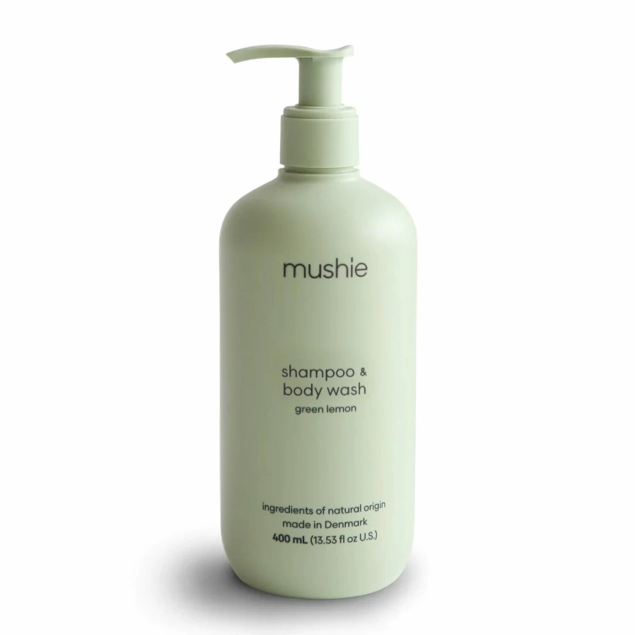 Clearance Mushie Baby Shampoo & Body Wash Green Lemon 400Ml