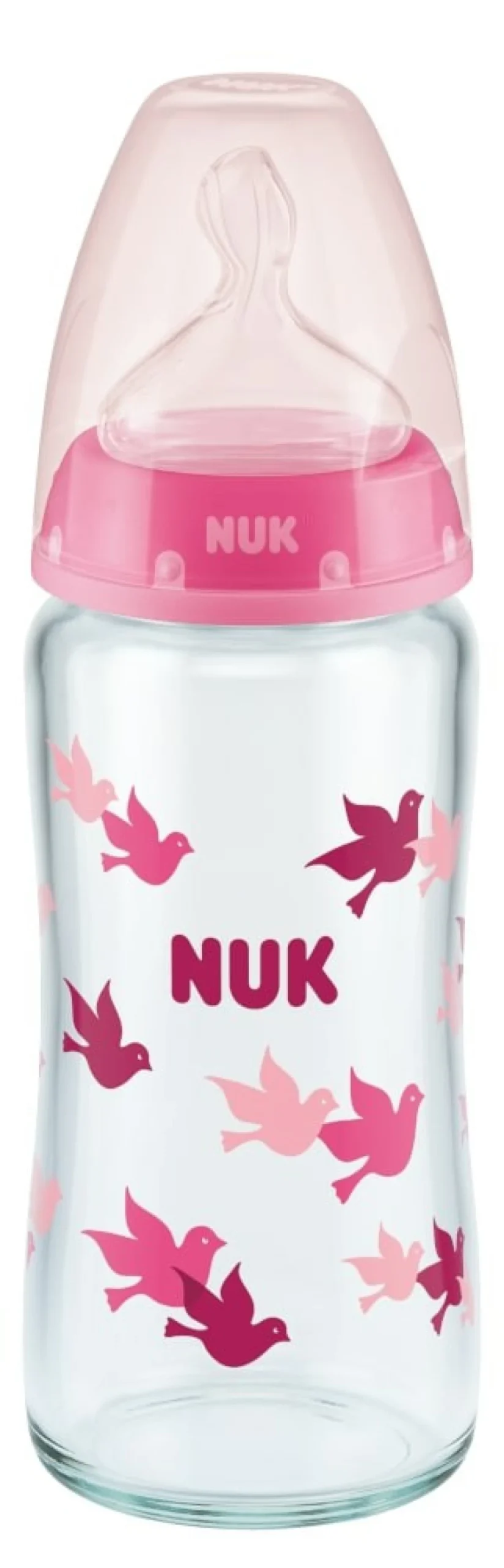 Clearance Nuk First Choice Glass Bottle, 240 Ml, Silicone Teat, 0-6Mths