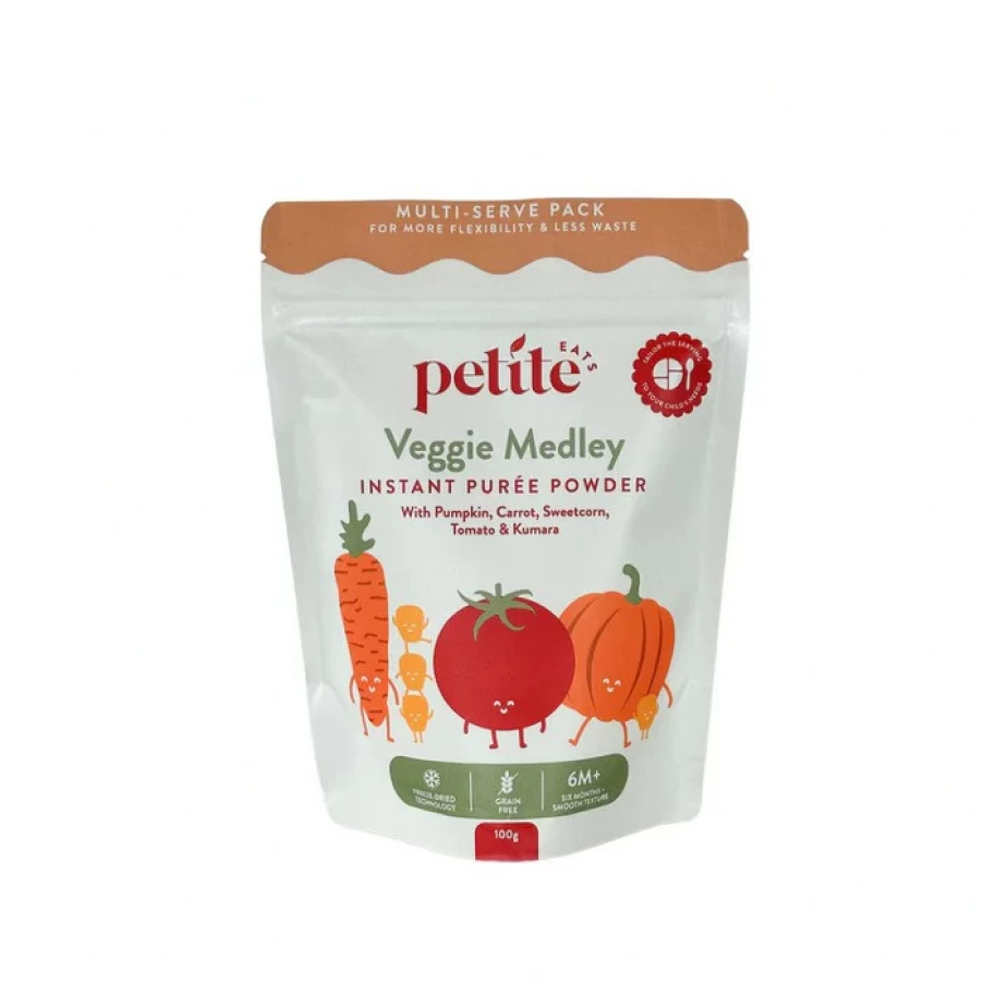 Clearance Petite Eats Veggie Medley Instant Puree Powder 100G 5 Servings