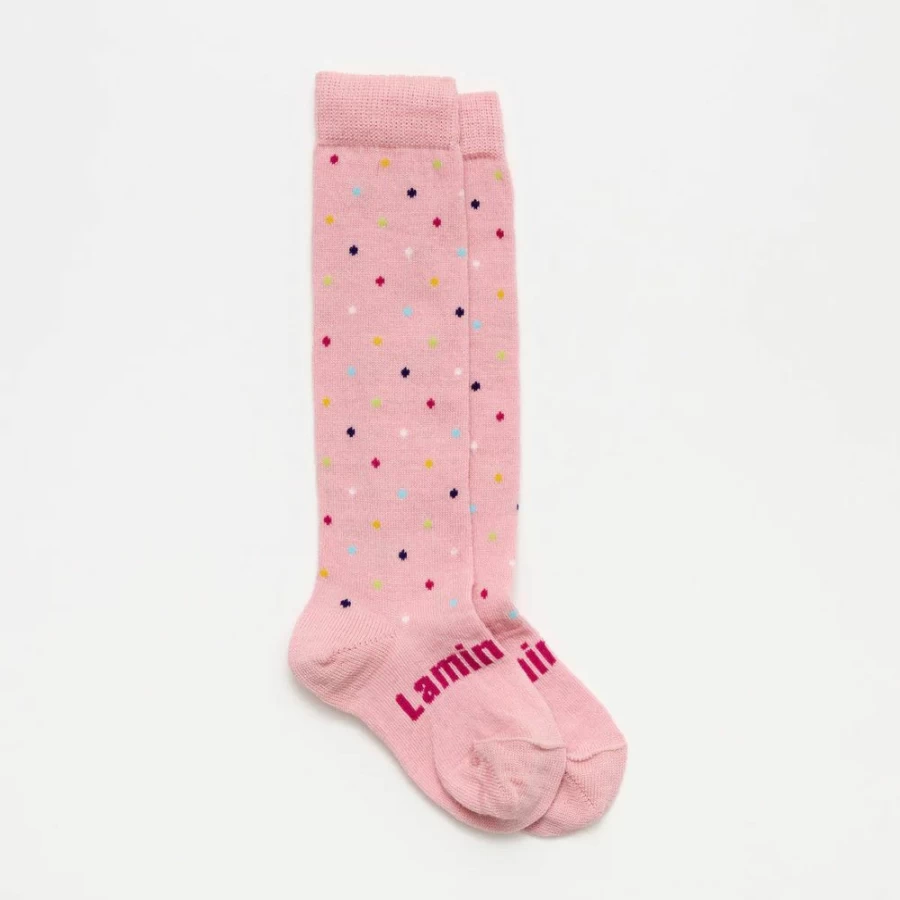 Hot Lamington Baby Merino Wool Knee High Socks Hundreds & Thousands