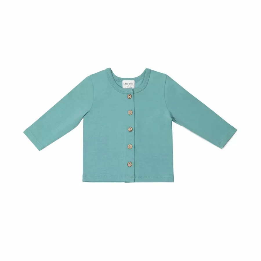 Best Little Bee Cotton Cardigan Tropical Paradise Green