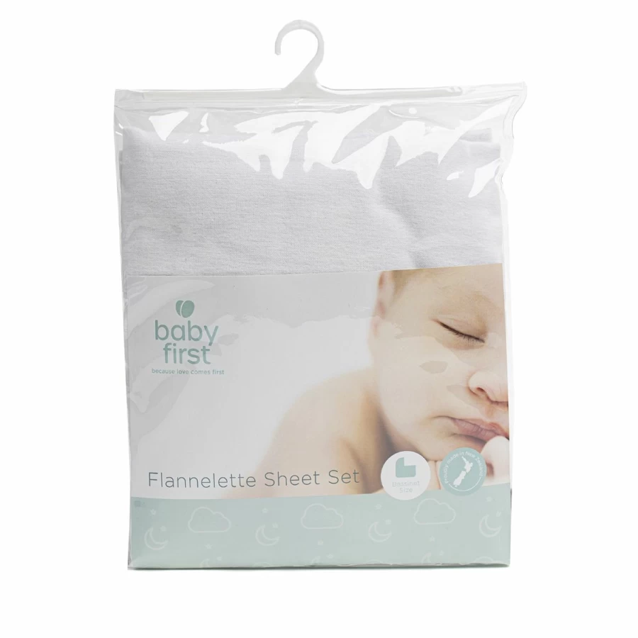 Online Baby First Flannelette Bassinet Sheet Set