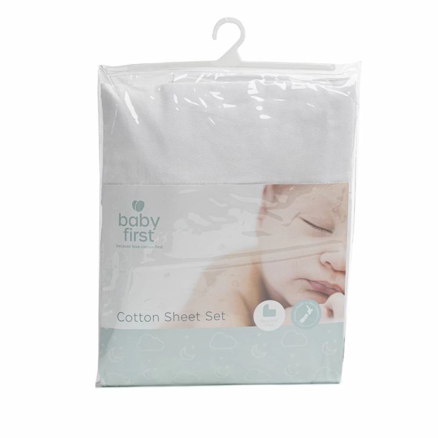 Hot Baby First 100% Cotton Bassinet Sheet Set