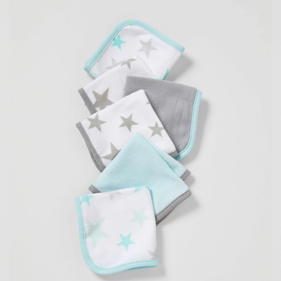 Wholesale Little Linen Towelling Washcloths 6Pk