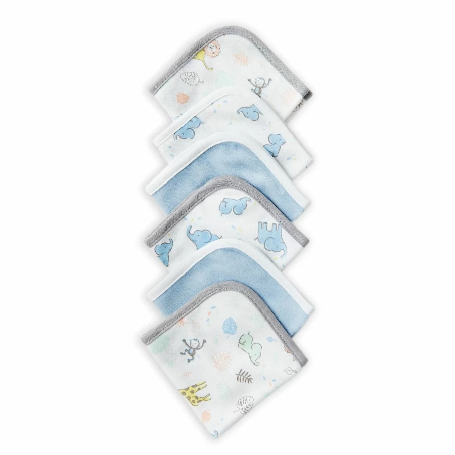 Wholesale Little Linen Towelling Washcloths 6Pk