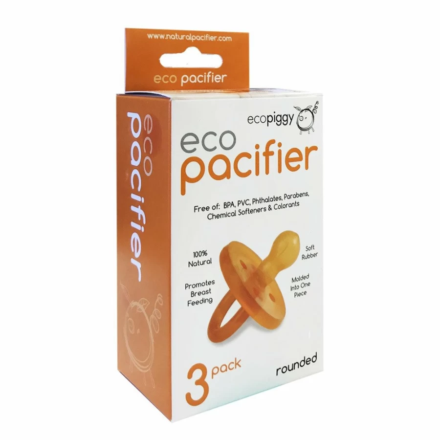 Clearance Ecopiggy Ecopacifier Rounded 3Pk