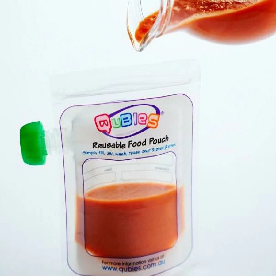 Hot Qubies Reusable Food Pouches 10Pk