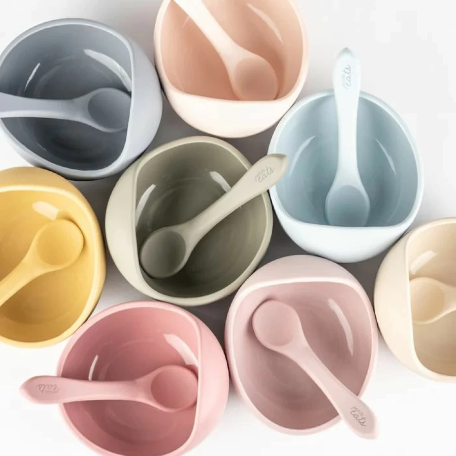 Online Petite Eats Silicone Baby Suction Bowl & Spoon
