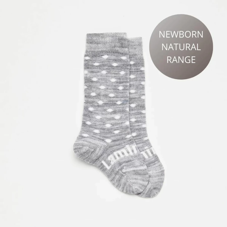 Clearance Lamington Baby Merino Wool Knee High Socks Snowflake