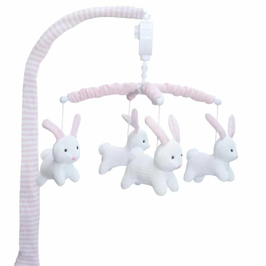 Wholesale Living Textiles Pink Bunny Cot Musical Mobile