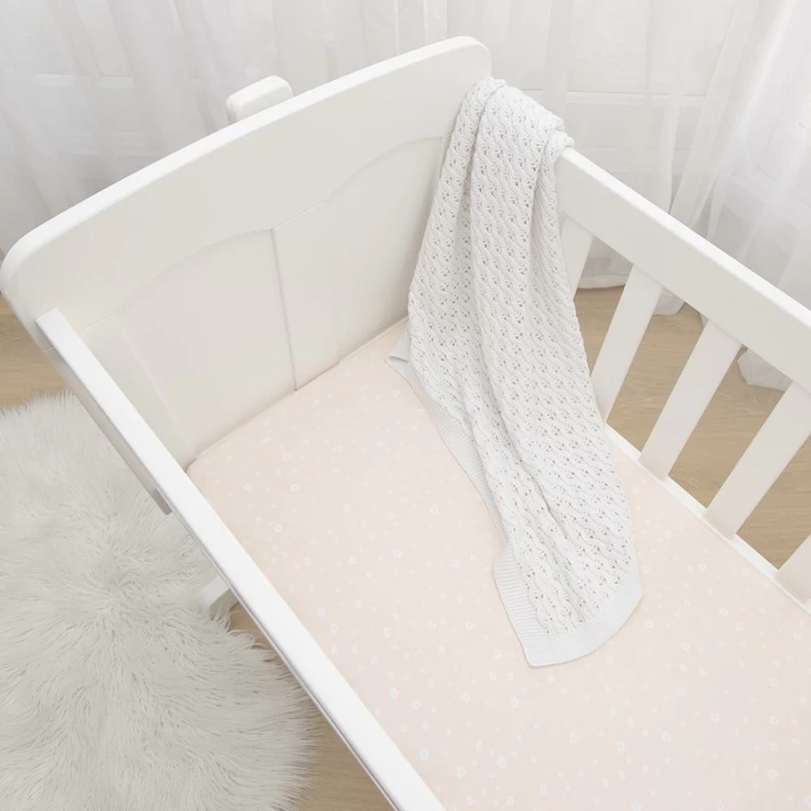 Clearance Living Textiles Bassinet Fitted Sheets 2Pk Ava