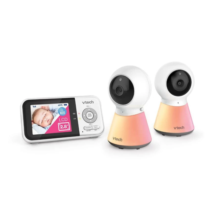 New Vtech Bm3350N Full Colour Video Baby Monitor Twin Camera Pack