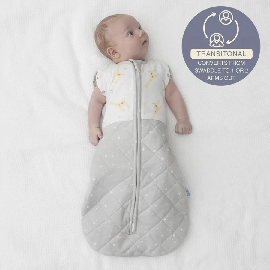 Wholesale Living Textiles Smart Sleep Zip Up Swaddle 2.5 Tog Noah Giraffe