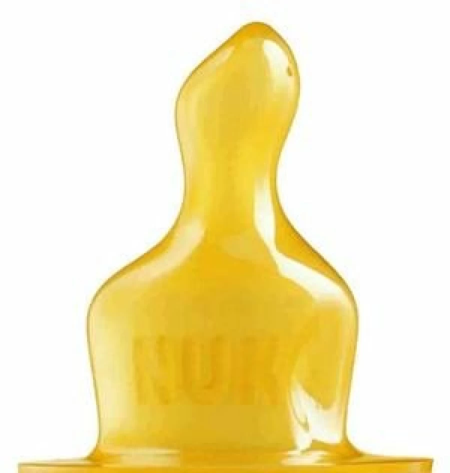 Hot Nuk Latex Teats, Size 1, 0-6Mths Large Cross Cut Hole, 2 Pk