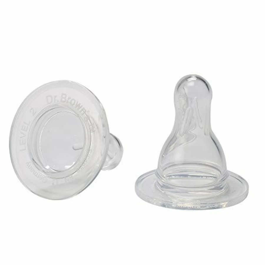 Hot Dr Browns Narrow Neck Level 2 Teats 2Pk (3Mths+)