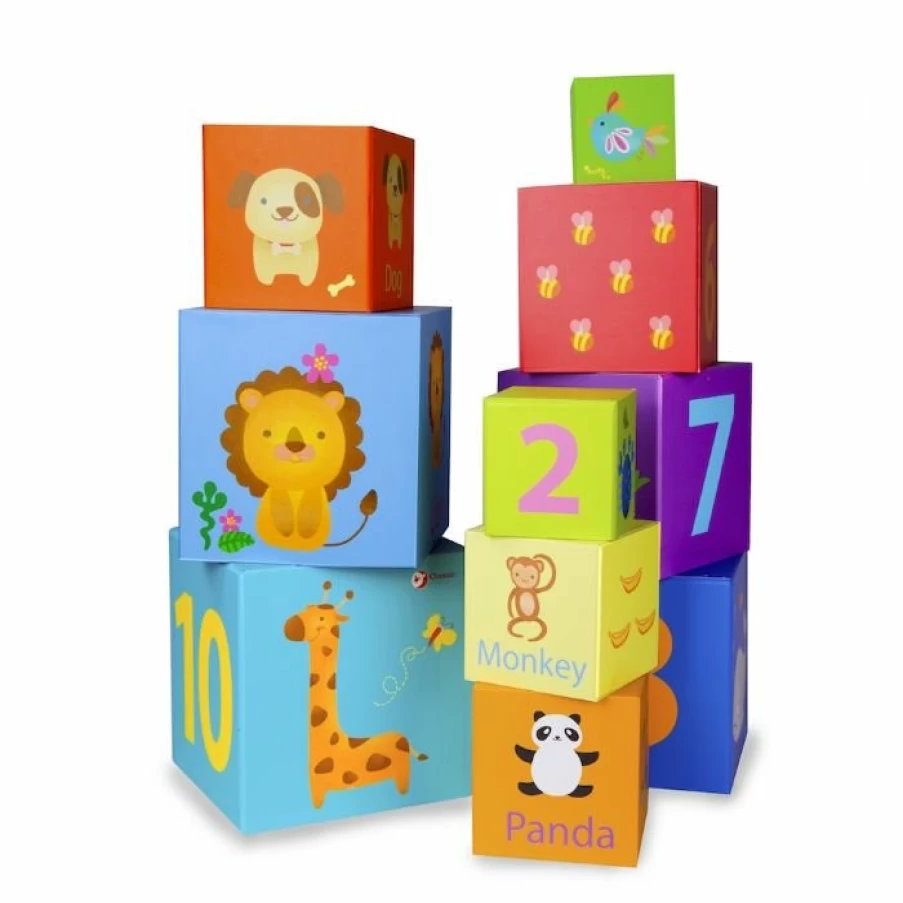 Clearance Classic World Cardboard Stacking Cubes
