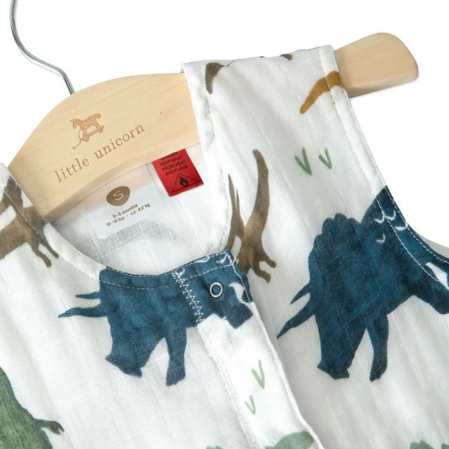 Best Little Unicorn Cotton Muslin Sleeping Bag Dino Friends